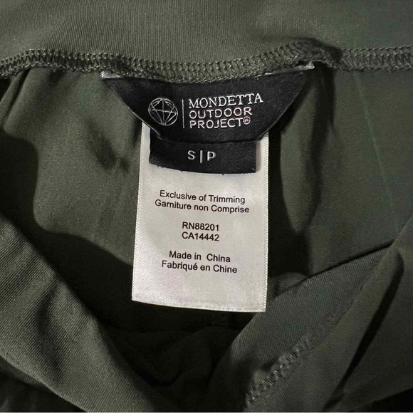 Mondetta Outdoor Project Cargo Joggers Women Small Olive Green Stretch Utility - Picture 3 of 7